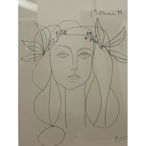 419 - A framed print of Picasso's 