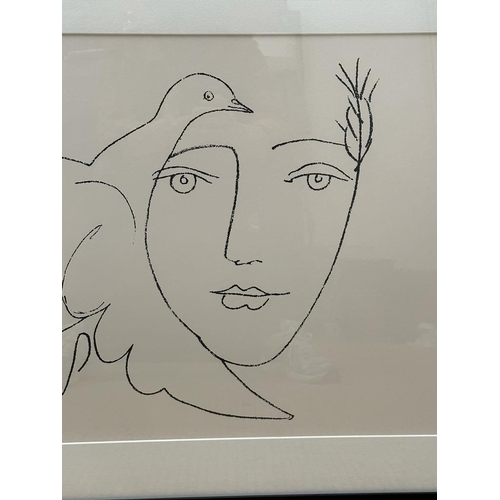 420 - A framed print of Picassos 