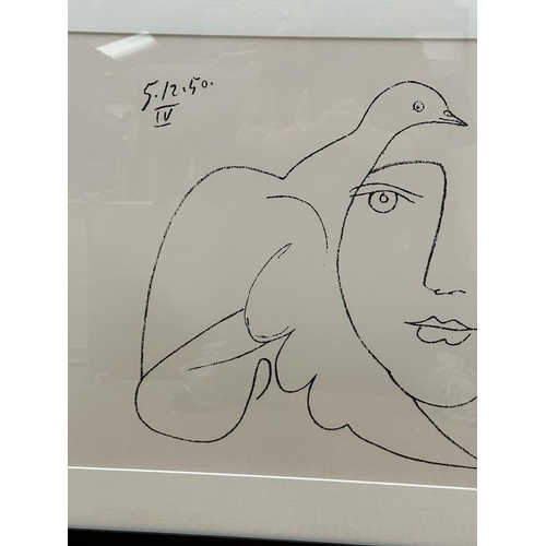 420 - A framed print of Picassos 