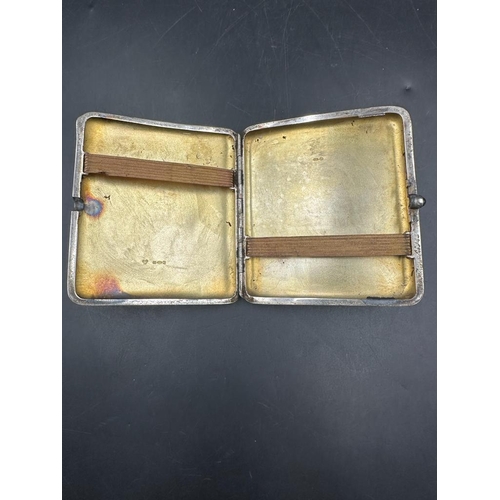 437 - A silver cigarette case, hallmarked, by S& C Ltd