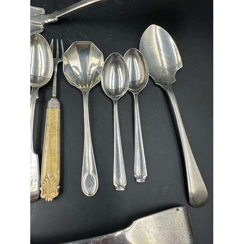 444 - A selection of silver flatware various makers, hallmarks and styles. (Approximate Weight 400g)