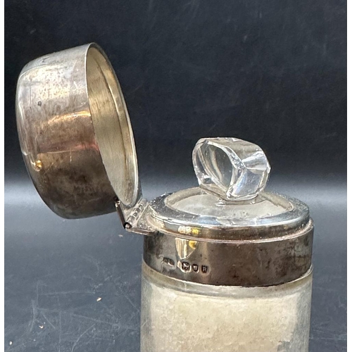 450 - A silver topped Dressing or vanity jar hallmarked for London  AF