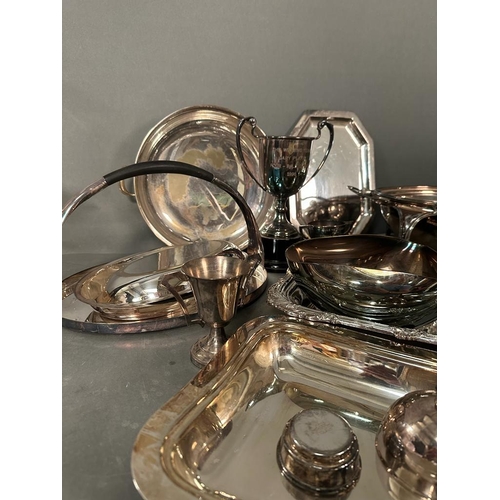 456 - A large volume of quality silver plated items to include serving dishes etc.