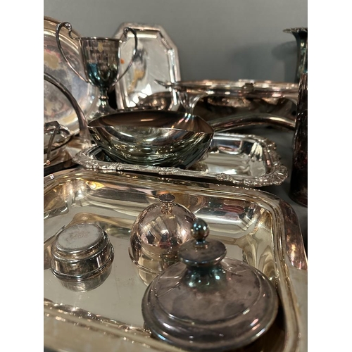 456 - A large volume of quality silver plated items to include serving dishes etc.