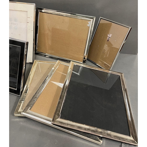 460 - Nine silver plate picture frames