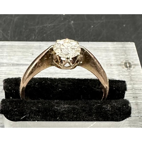 472 - A Diamond solitaire Approx. .5ct set in 18ct gold Size N