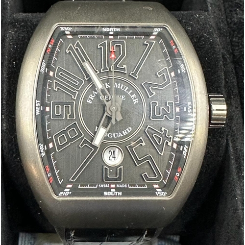 482 - A Franck Muller Vanguard wristwatch, leather bracelet AF