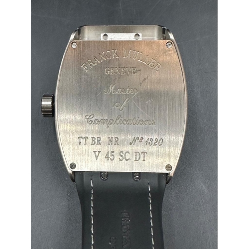 482 - A Franck Muller Vanguard wristwatch, leather bracelet AF