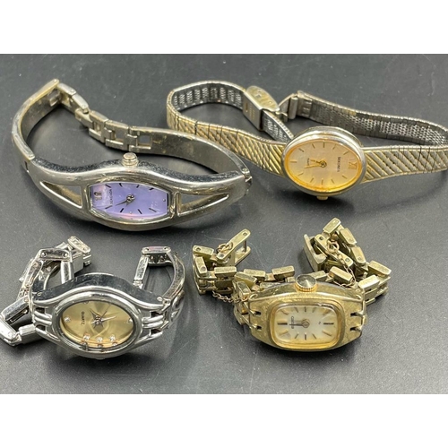 485 - A selection of four vintage watches to include Seiko and Sekonda.