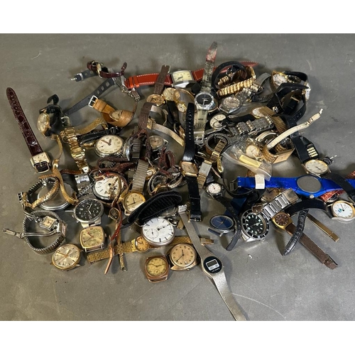 491 - A large quantity of watches various makes and ages some AF