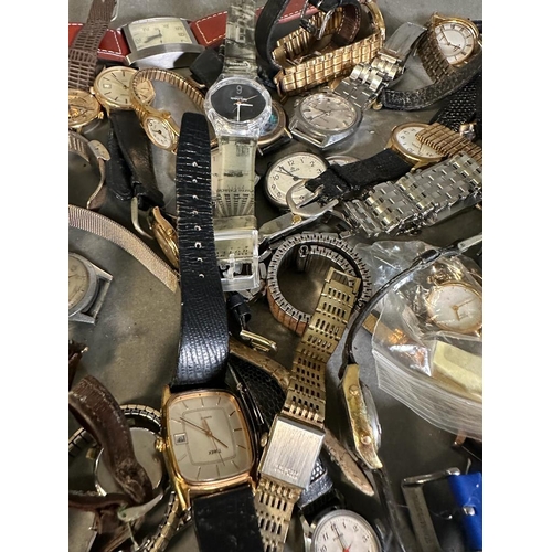 491 - A large quantity of watches various makes and ages some AF