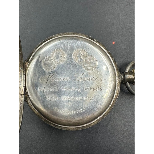 492 - A silver pocket watch and a silver wrist watch both marked 925. Both AF