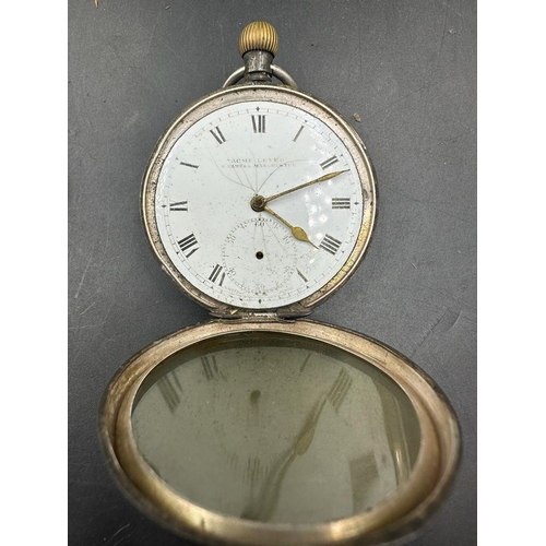 492 - A silver pocket watch and a silver wrist watch both marked 925. Both AF