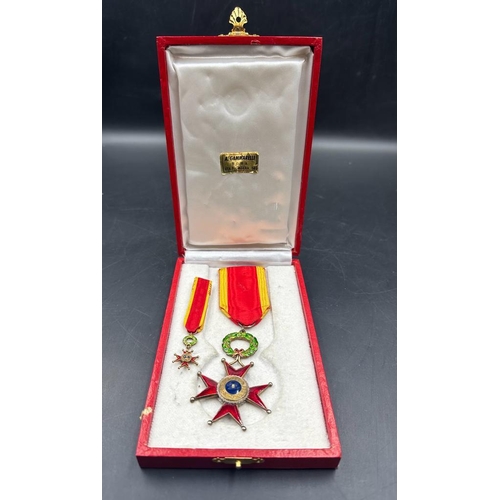 494 - The Order of St Gregory medal and miniature (in silver gilt)