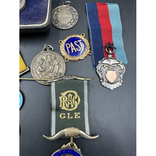 497 - A selection of various medals and medallions.