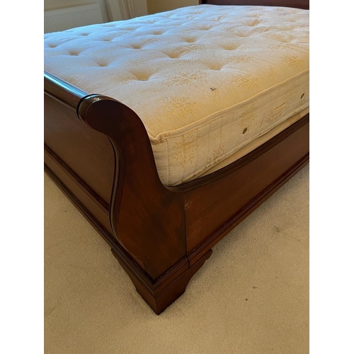 50 - A mahogany sleigh bed frame king size (mattress not included)