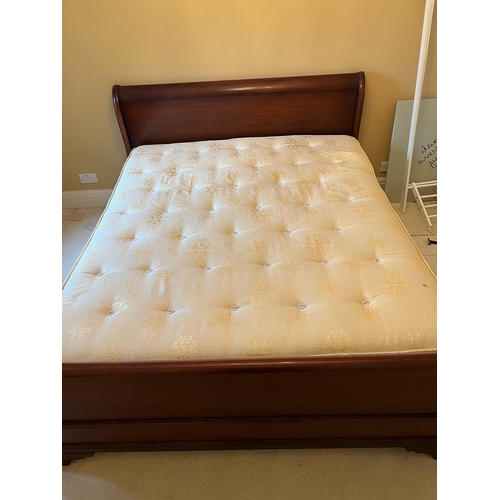 50 - A mahogany sleigh bed frame king size (mattress not included)