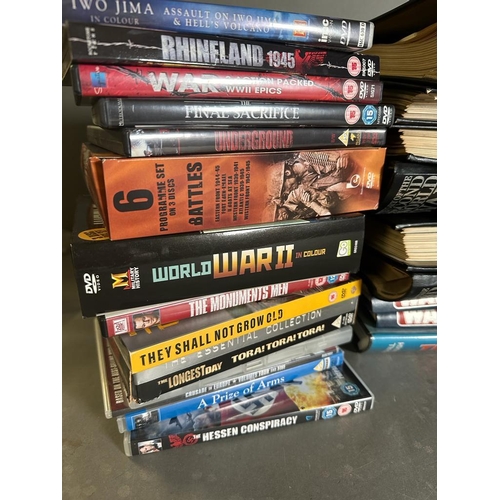 503 - A large selection of War literature and a selection of War related DVD