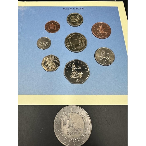 509 - A 1995 United kingdom Brilliant Uncirculated Coin Collection pack along with Anno Domini 1999-2000 £... 