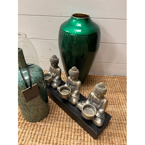 547 - A selection of OKA decorative items to include vases, glasses decanters etc.