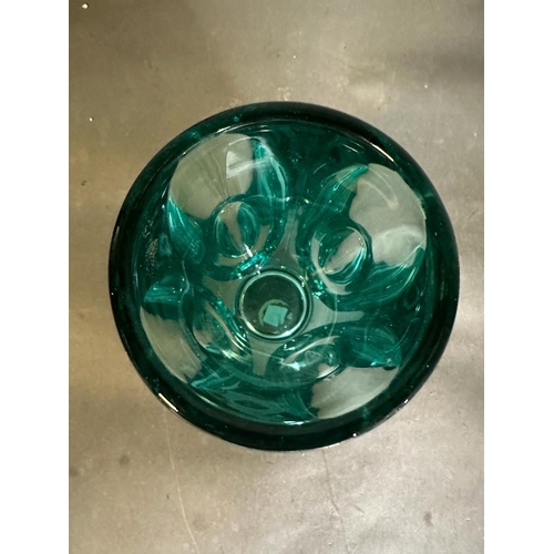 575 - A Rosice Turquoise glass 