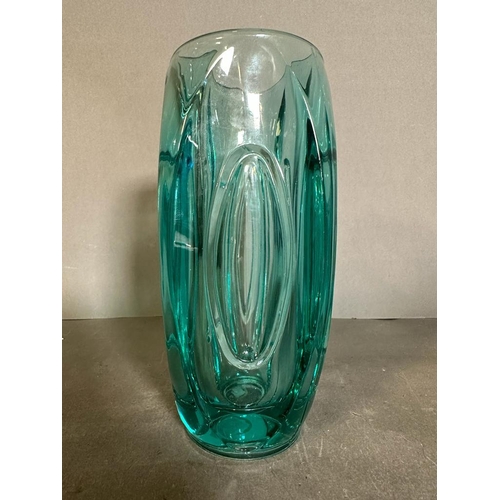 575 - A Rosice Turquoise glass 