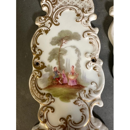 632 - Four Copeland Spode porcelain finger or door plates. (Height Approx 30cm)