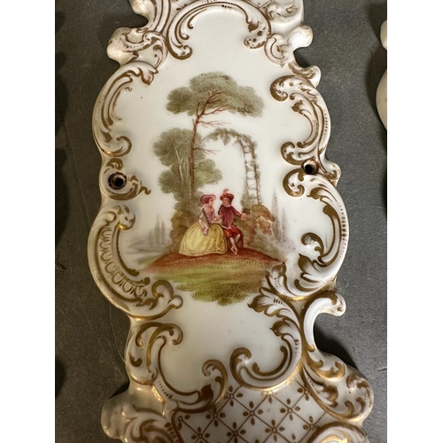 632 - Four Copeland Spode porcelain finger or door plates. (Height Approx 30cm)