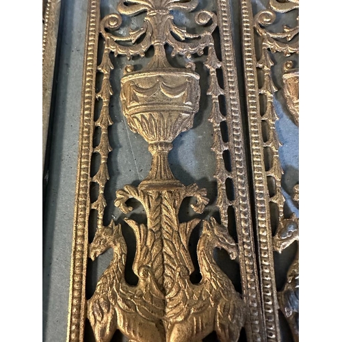 647 - A selection of three gilt door finger plates