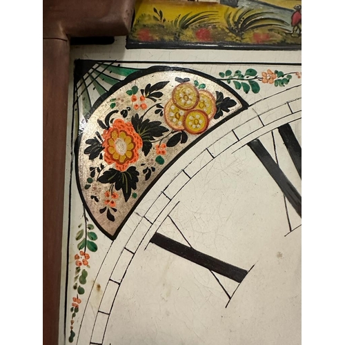 648 - An eight day flame mahogany inlaid long case clock by Phillip Joplin of Chesterlestreet with eagle f... 