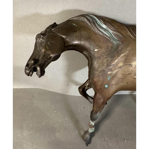 666 - A gilt bronze statue of a horse (without plinth)