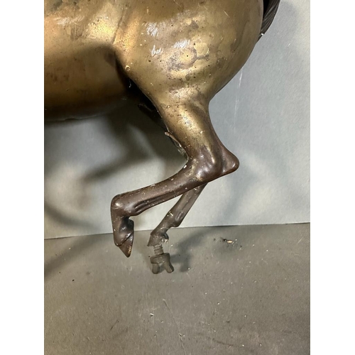 666 - A gilt bronze statue of a horse (without plinth)