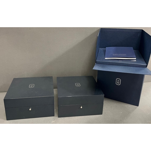 734 - Two Harry Winston watch boxes and one outer box