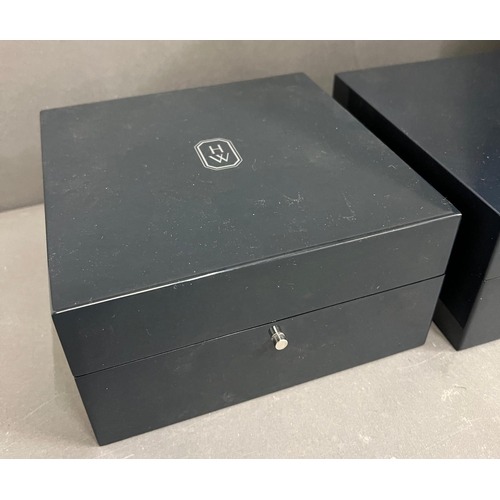 734 - Two Harry Winston watch boxes and one outer box