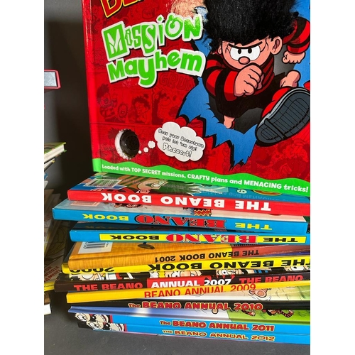 737 - A large quantity of Beano and Dandy annuals to include the Beano eighty years of fun special pack