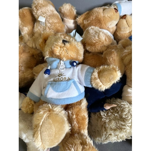 744 - A large selection of cruise liner teddy bears