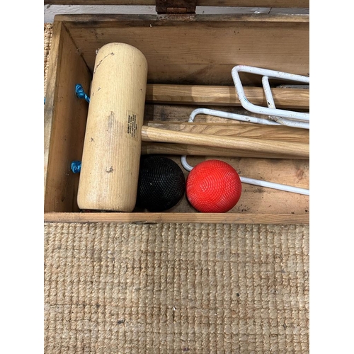 750 - A vintage Jaques London croquet set commission for Harrod's Store