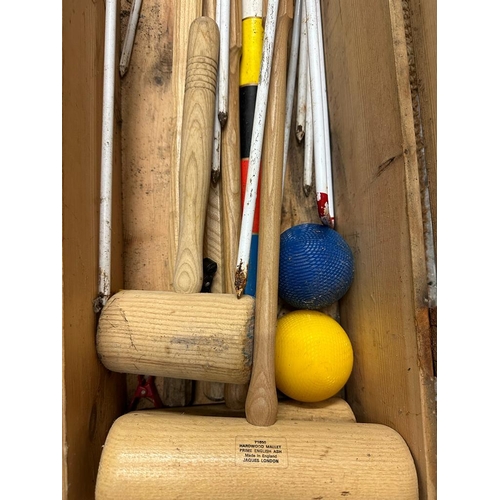 750 - A vintage Jaques London croquet set commission for Harrod's Store