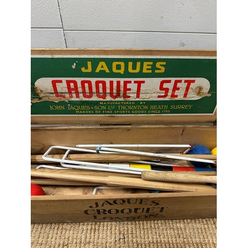 750 - A vintage Jaques London croquet set commission for Harrod's Store