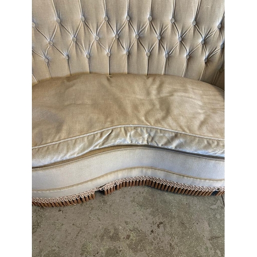 111 - A turn of the Century button back sofa or love seat AF