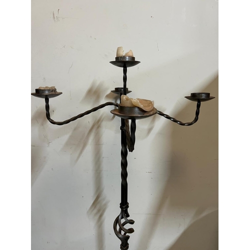 191 - A floor standing candelabra five arm (H146cm)