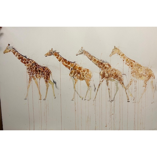 212 - Giraffe Movement by Dave White 112cm x 170cm