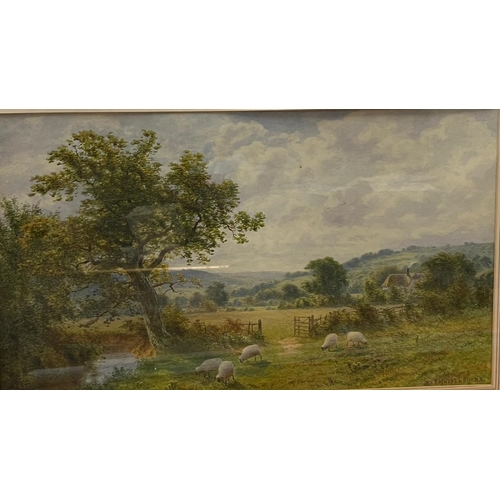 234 - A water colour of sheep's grazing, Robert Angelo Kittermaster Marshall 1849 - 1923 signed lower righ... 