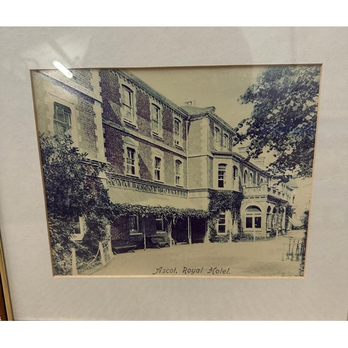 291 - A selection of four framed historical black and white photographs of Ascot Berkshire