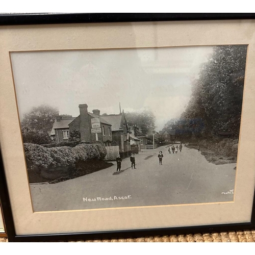 291 - A selection of four framed historical black and white photographs of Ascot Berkshire