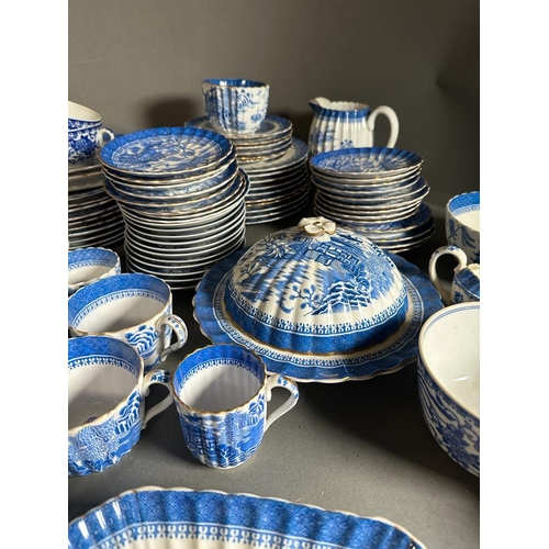 312 - A substantial amount of blue and white china dinner service