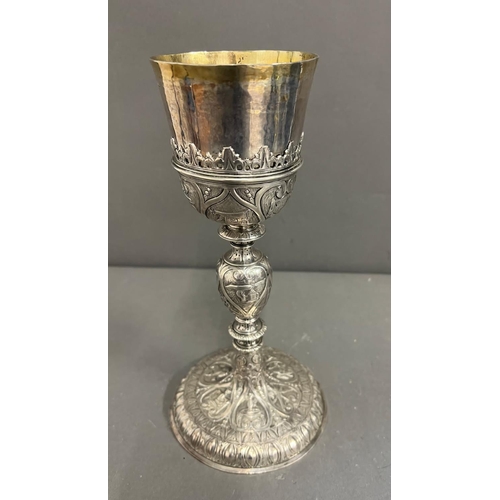 415 - A Fine example of a 17th Century Italian silver chalice, marked for Turin 1615 (Approximate Height 2... 