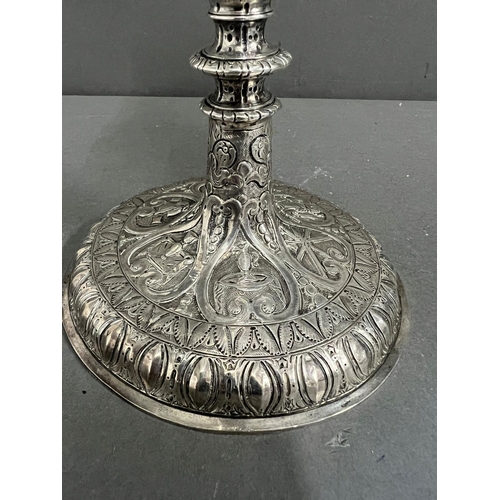 415 - A Fine example of a 17th Century Italian silver chalice, marked for Turin 1615 (Approximate Height 2... 