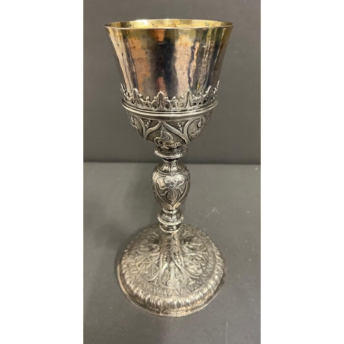 415 - A Fine example of a 17th Century Italian silver chalice, marked for Turin 1615 (Approximate Height 2... 