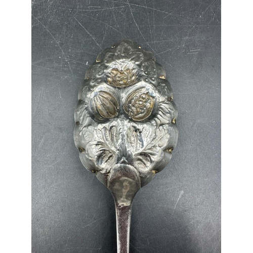 420 - A Georgian berry spoon by T Cox Savory, hallmarked for London 1809